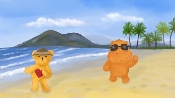 The beach